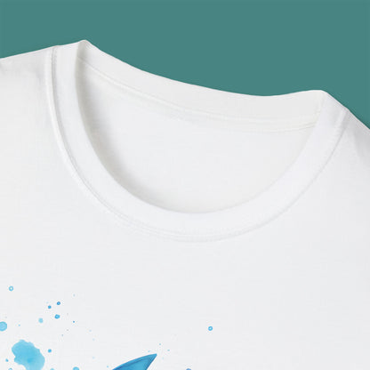Watercolor Splash Shark Unisex T-Shirt