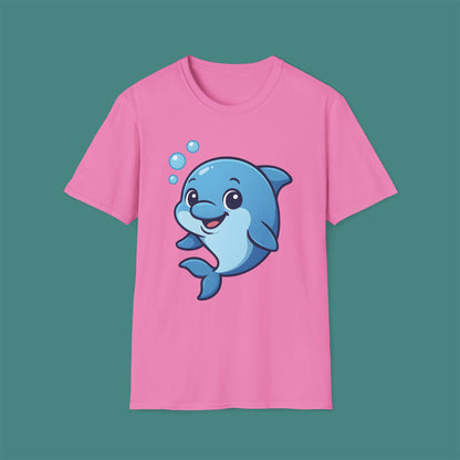 Cartoon Cute Dolphin Unisex T-Shirt