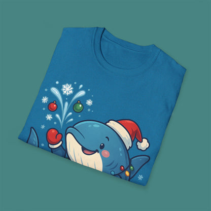 Christmas Whale Unisex T-Shirt