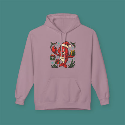 Christmas Lobster Fleece Unisex Hoodie