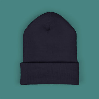 Geometric Polygon Turtle Embroidered Beanie
