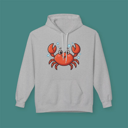 Cartoon Cute Crab Fleece Unisex Hoodie