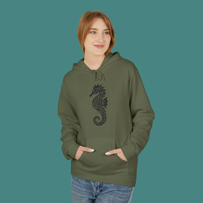 Tribal Tattoo Seahorse Fleece Unisex Hoodie