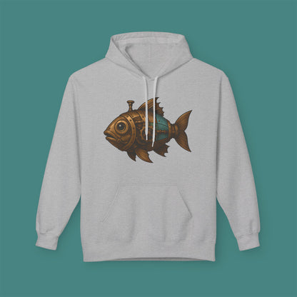 Steampunk Mechanical Fish Fleece Unisex Hoodie