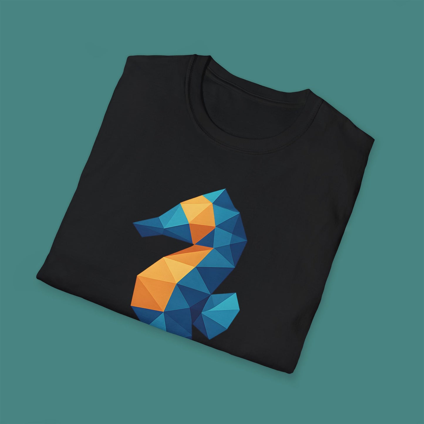 Geometric Polygon Seahorse Unisex T-Shirt