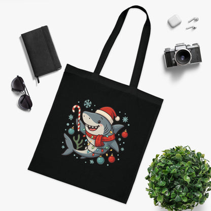 Christmas Shark Tote Bag