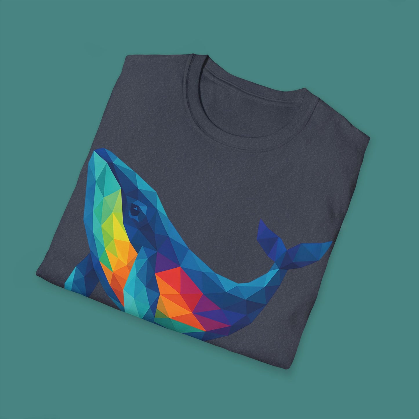 Geometric Polygon Whale Unisex T-Shirt