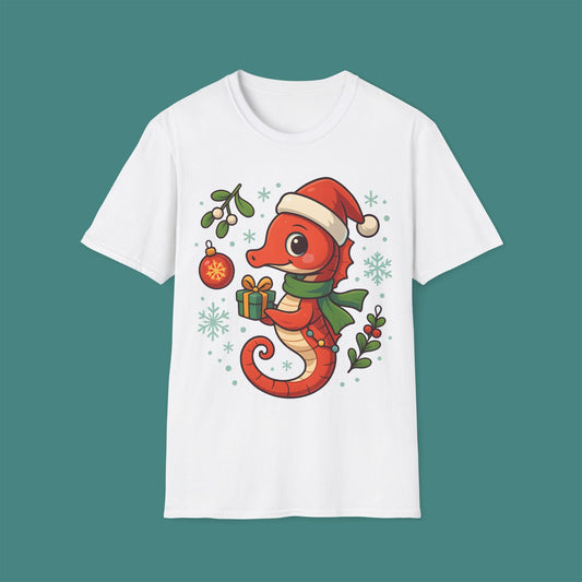 Christmas Seahorse Unisex T-Shirt