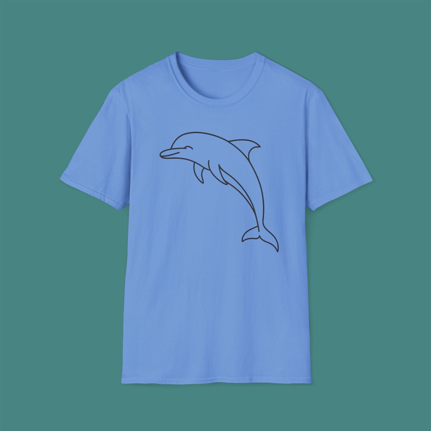 Minimalist Line Art Dolphin Unisex T-Shirt