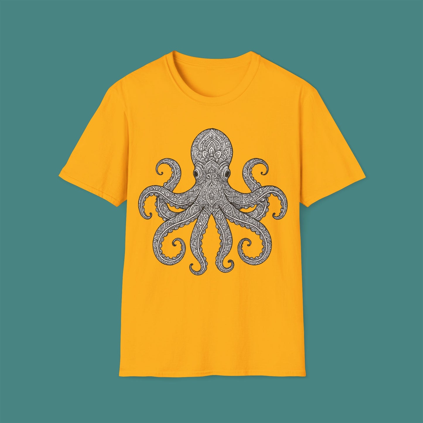 Intricate Mandala Octopus Unisex T-Shirt