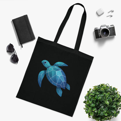 Geometric Polygon Turtle Tote Bag
