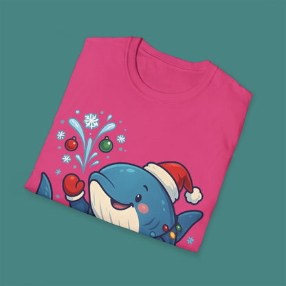 Christmas Whale Unisex T-Shirt