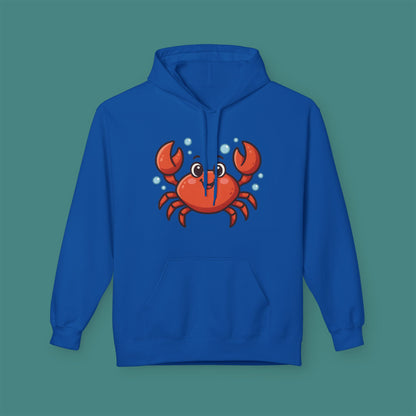 Cartoon Cute Crab Fleece Unisex Hoodie