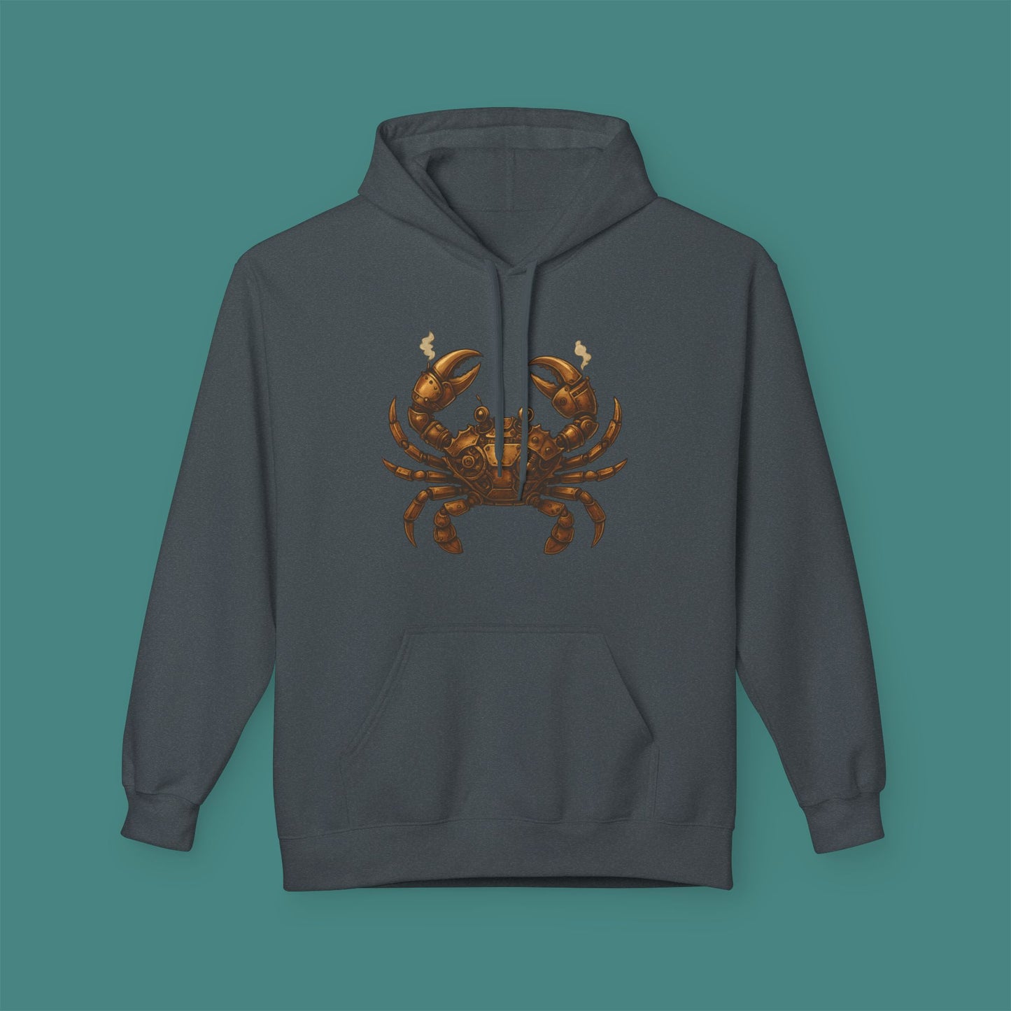 Steampunk Mechanical Crab Fleece Unisex Hoodie