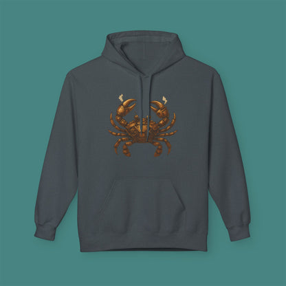 Steampunk Mechanical Crab Fleece Unisex Hoodie