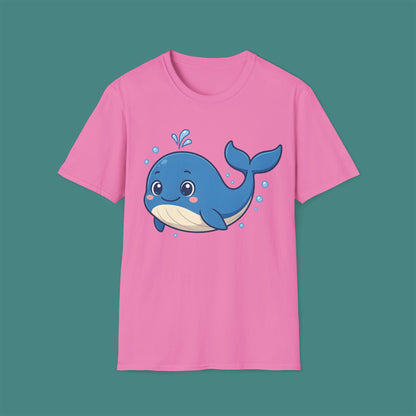 Cartoon Cute Whale Unisex T-Shirt