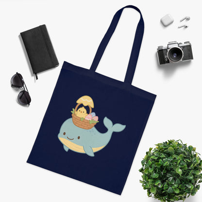 Easter Whale Tote Bag