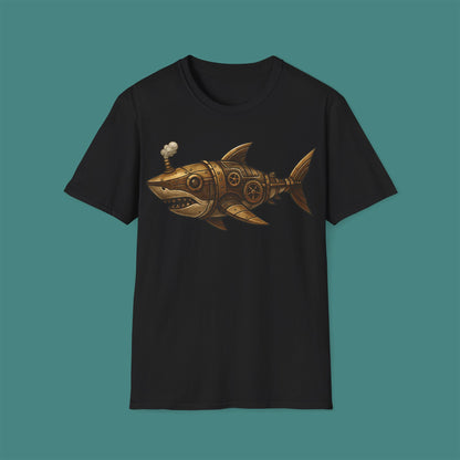 Steampunk Mechanical Shark Unisex T-Shirt