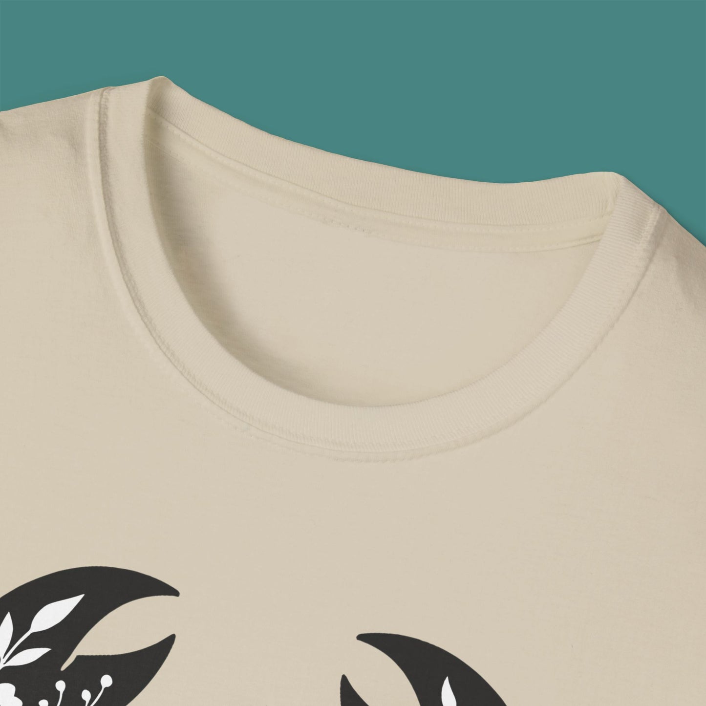 Floral Crab Silhouette Unisex T-Shirt