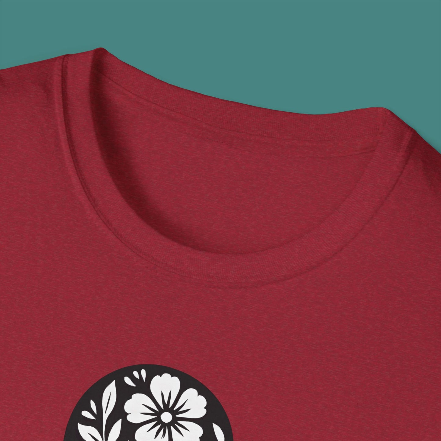Floral Octopus Silhouette Unisex T-Shirt