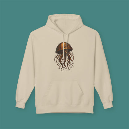 Steampunk Mechanical Jellyfish Fleece Unisex Hoodie