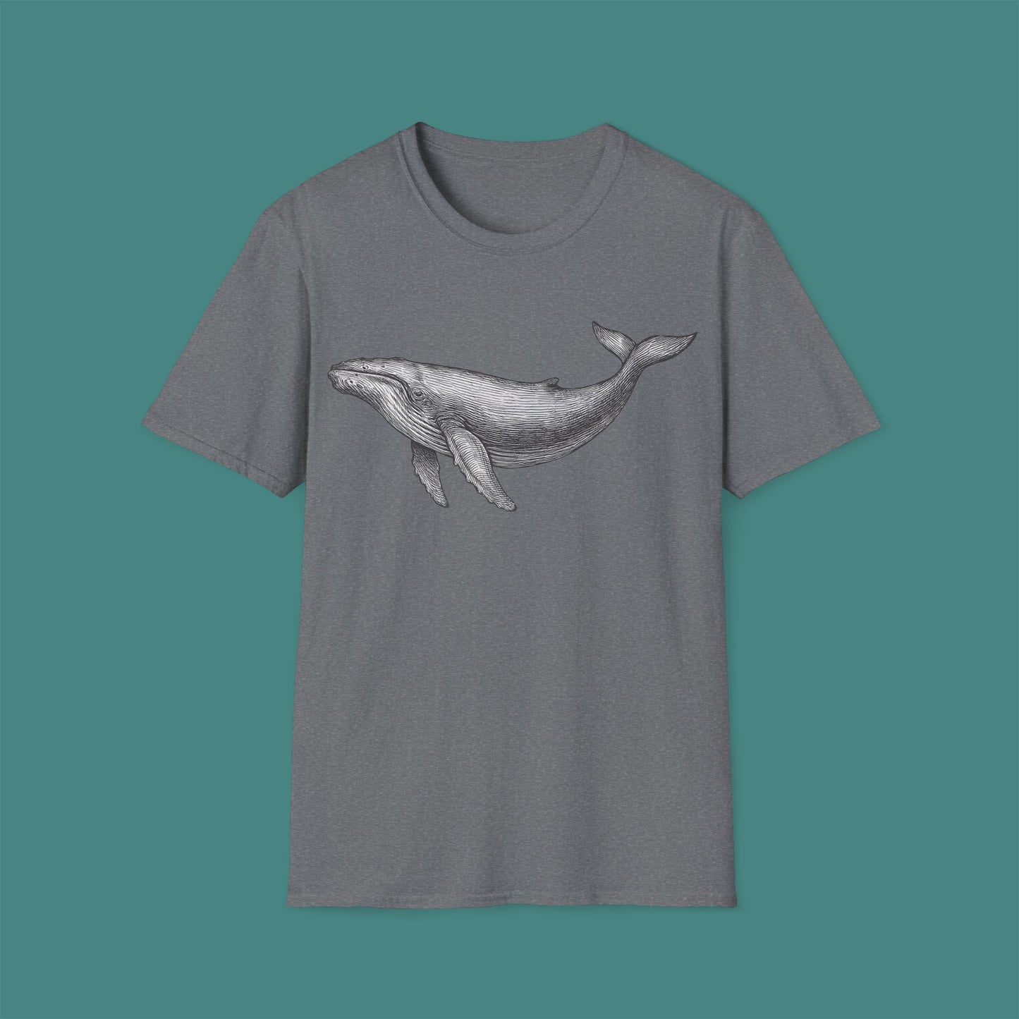 Vintage Etching Whale Unisex T-Shirt