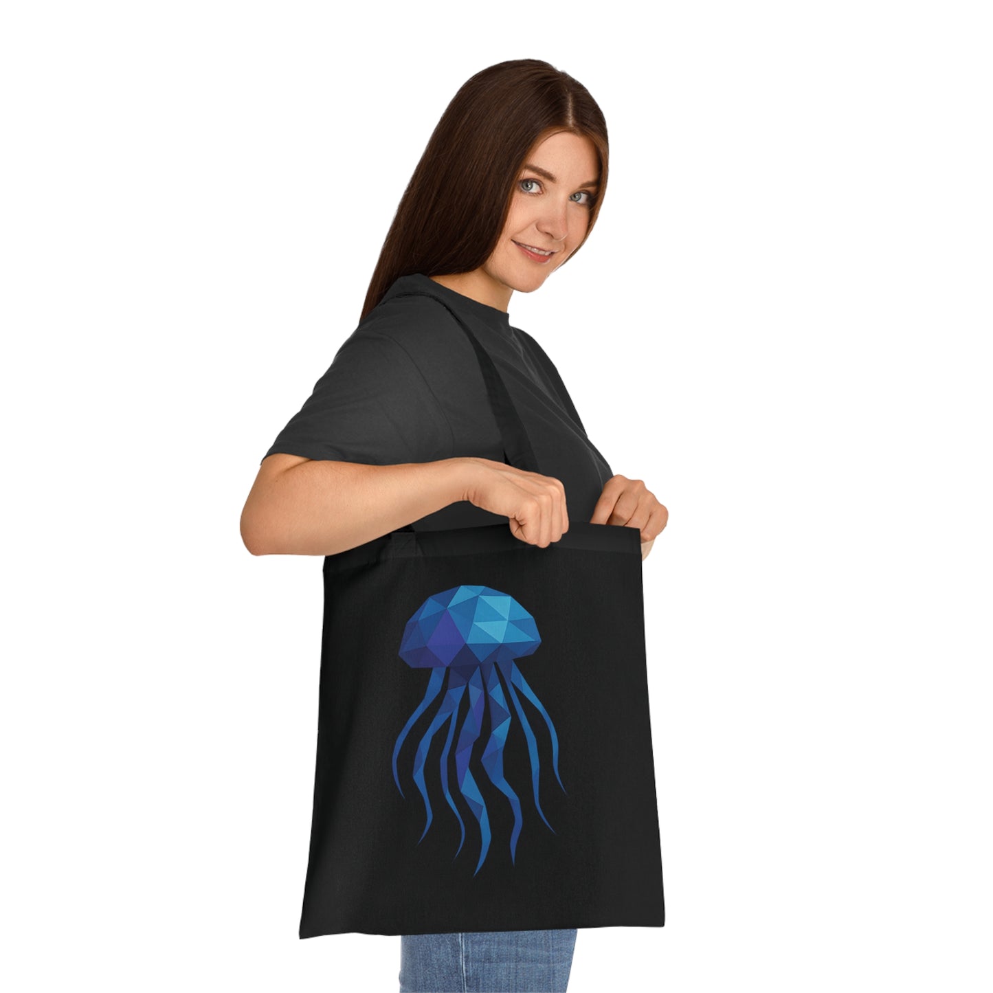 Geometric Polygon Jellyfish Tote Bag