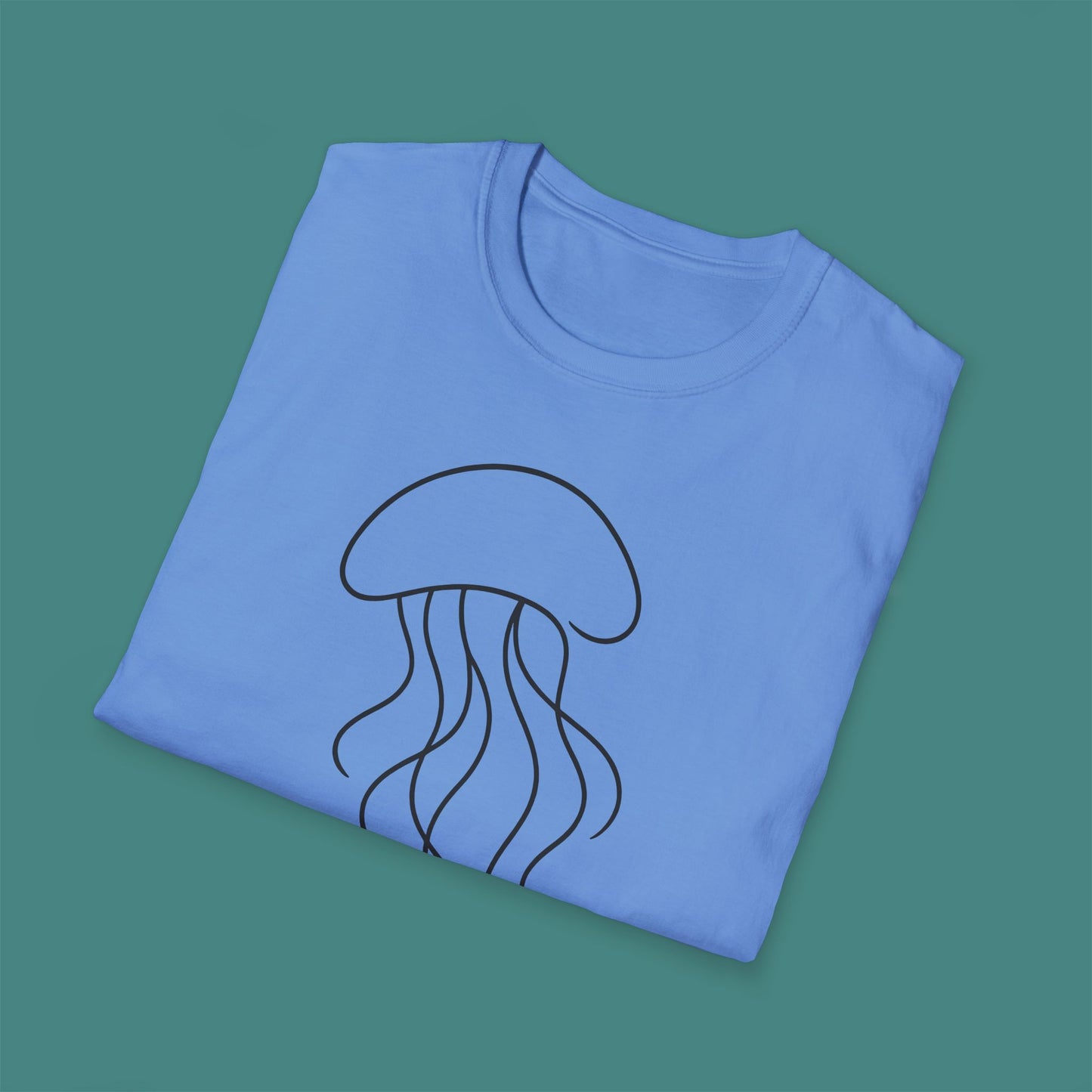 Minimalist Line Art Jellyfish Unisex T-Shirt
