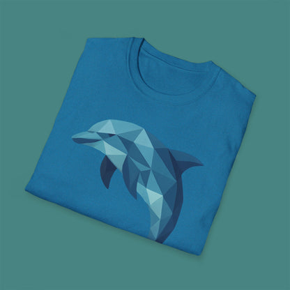 Geometric Polygon Dolphin Unisex T-Shirt