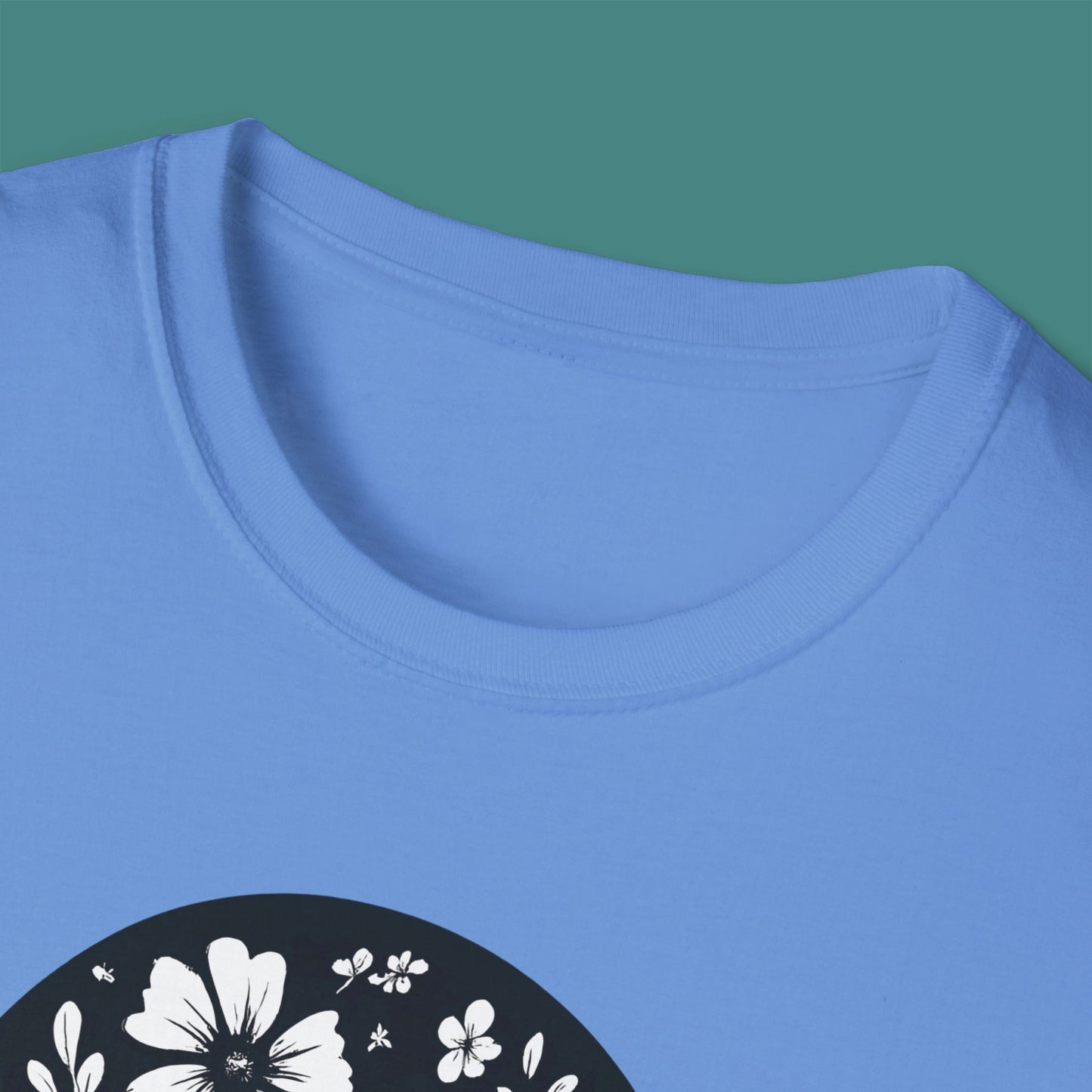 Floral Jellyfish Silhouette Unisex T-Shirt
