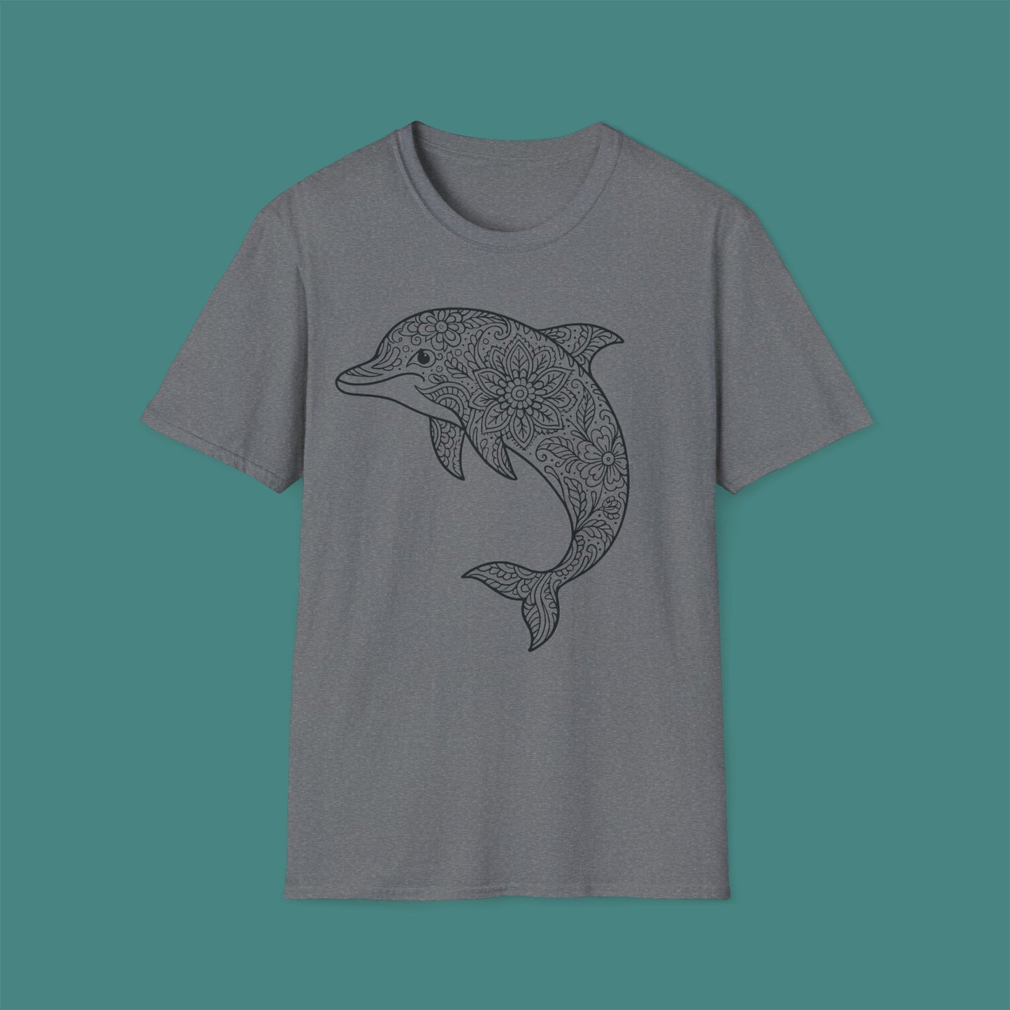 Intricate Mandala Dolphin Unisex T-Shirt