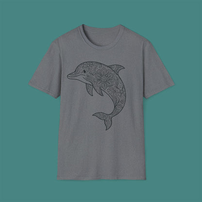 Intricate Mandala Dolphin Unisex T-Shirt