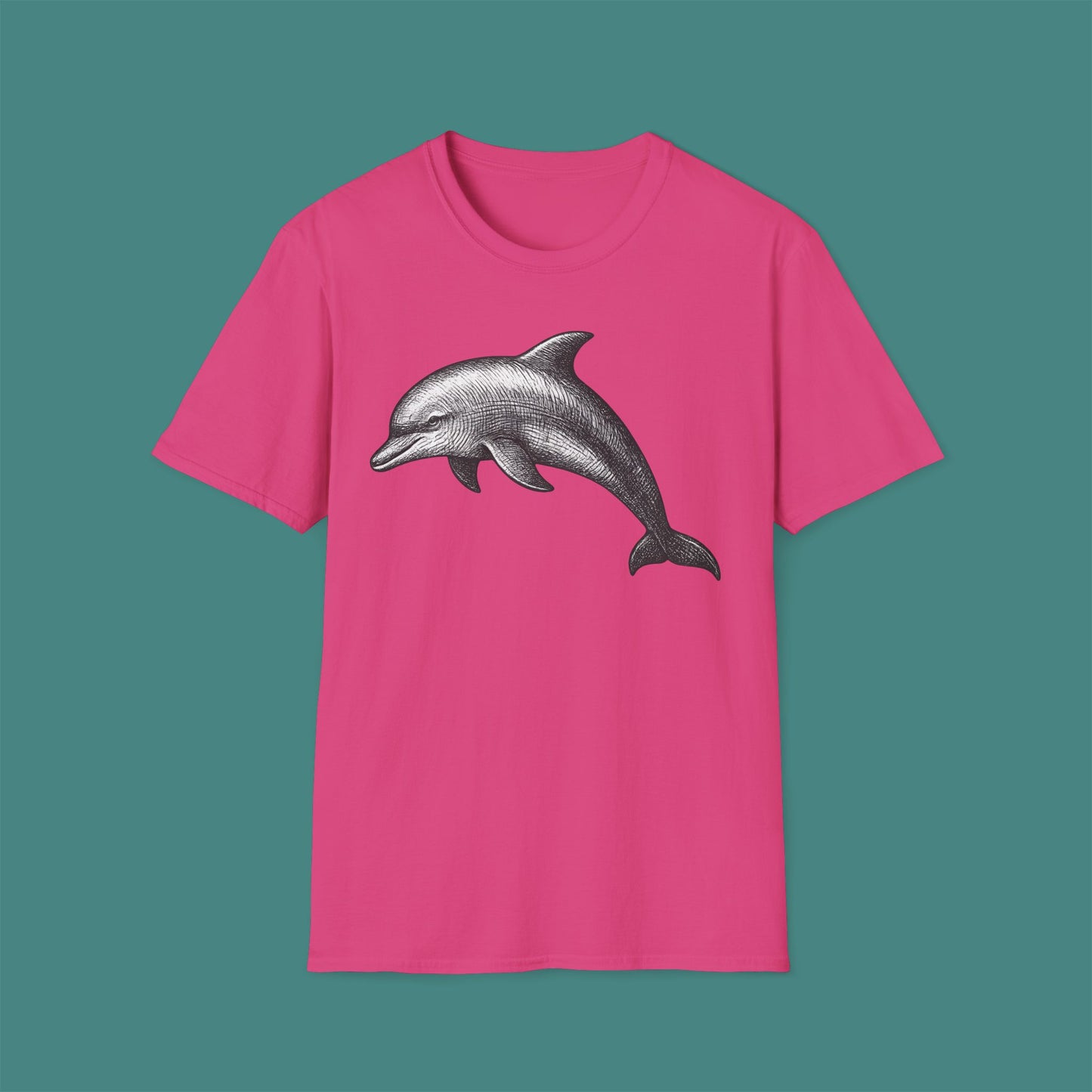 Vintage Etching Dolphin Unisex T-Shirt