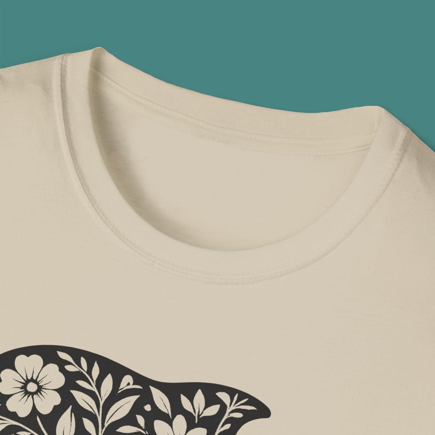 Floral Dolphin Silhouette Unisex T-Shirt