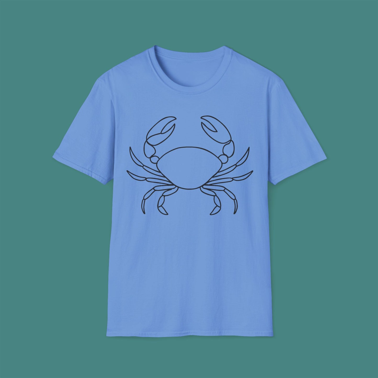 Minimalist Line Art Crab Unisex T-Shirt