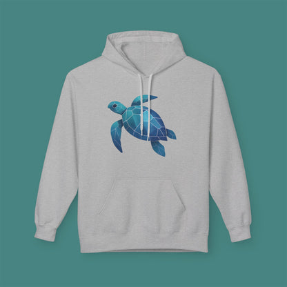Geometric Polygon Turtle Fleece Unisex Hoodie