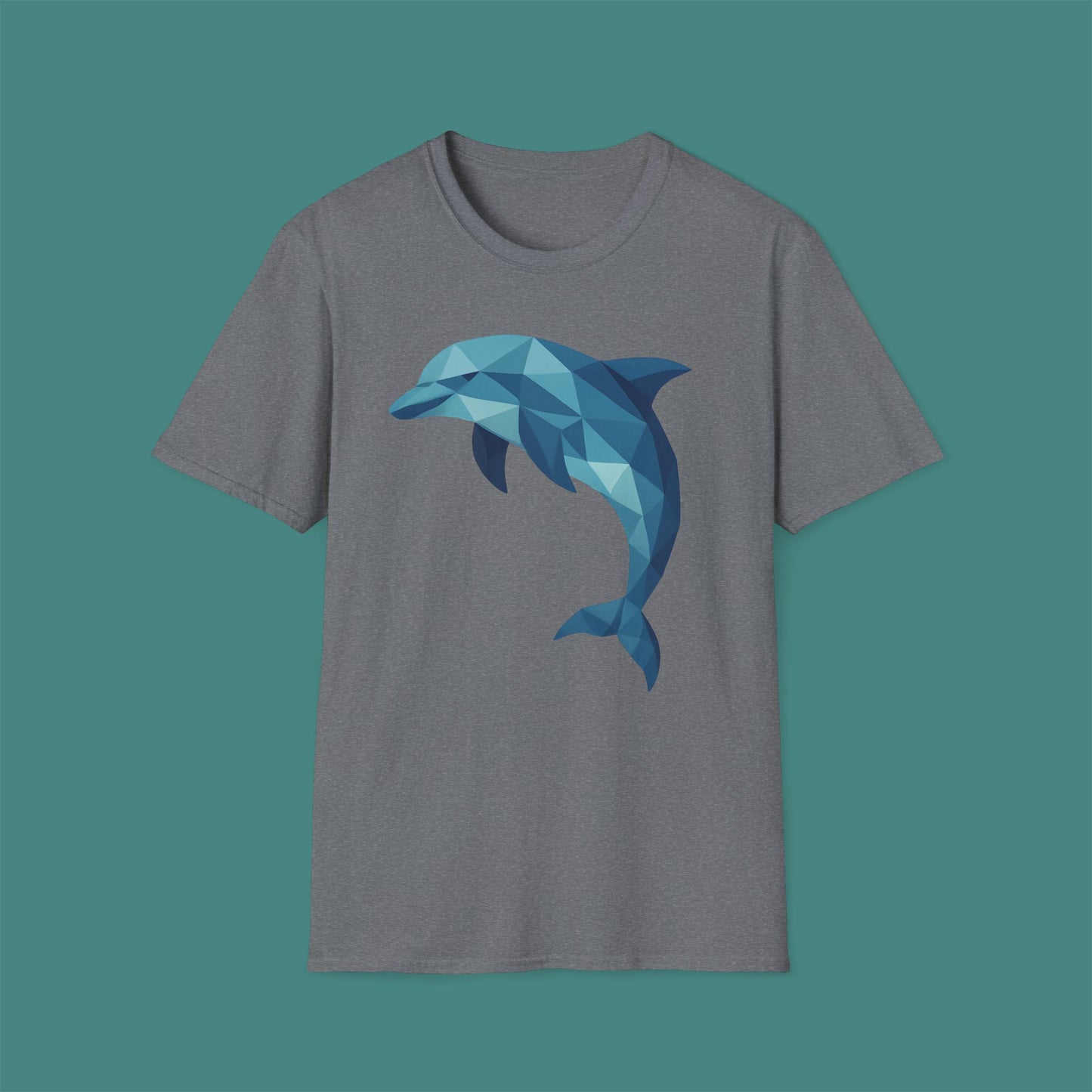 Geometric Polygon Dolphin Unisex T-Shirt