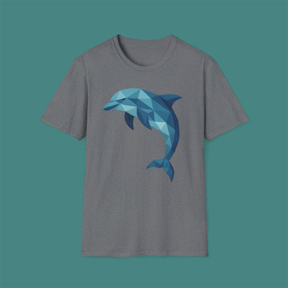 Geometric Polygon Dolphin Unisex T-Shirt