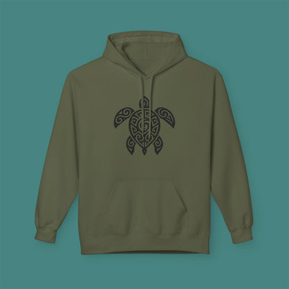 Tribal Tattoo Turtle Fleece Unisex Hoodie