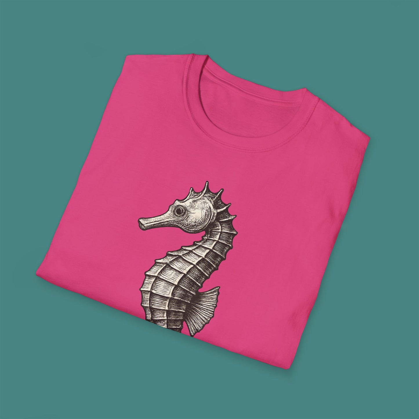 Vintage Etching Seahorse Unisex T-Shirt