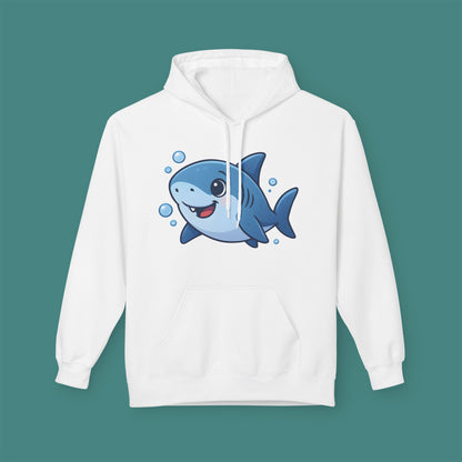 Cartoon Cute Shark Fleece Unisex Hoodie