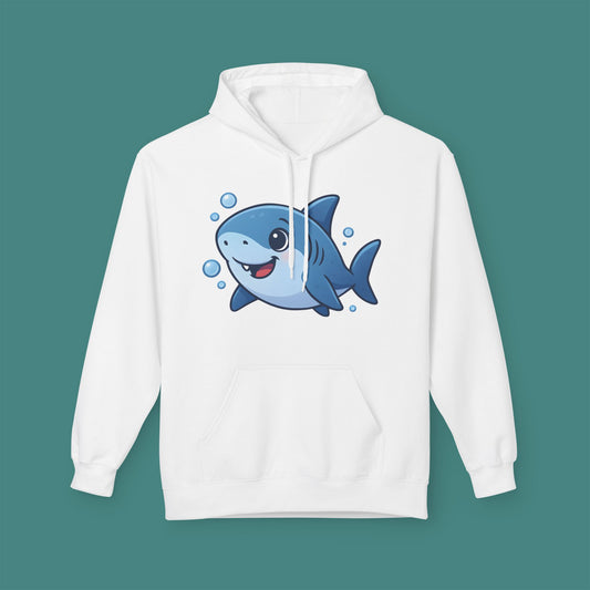 Cartoon Cute Shark Fleece Unisex Hoodie