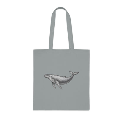 Vintage Etching Whale Tote Bag