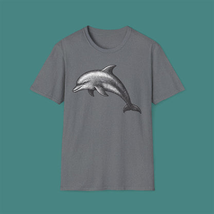 Vintage Etching Dolphin Unisex T-Shirt