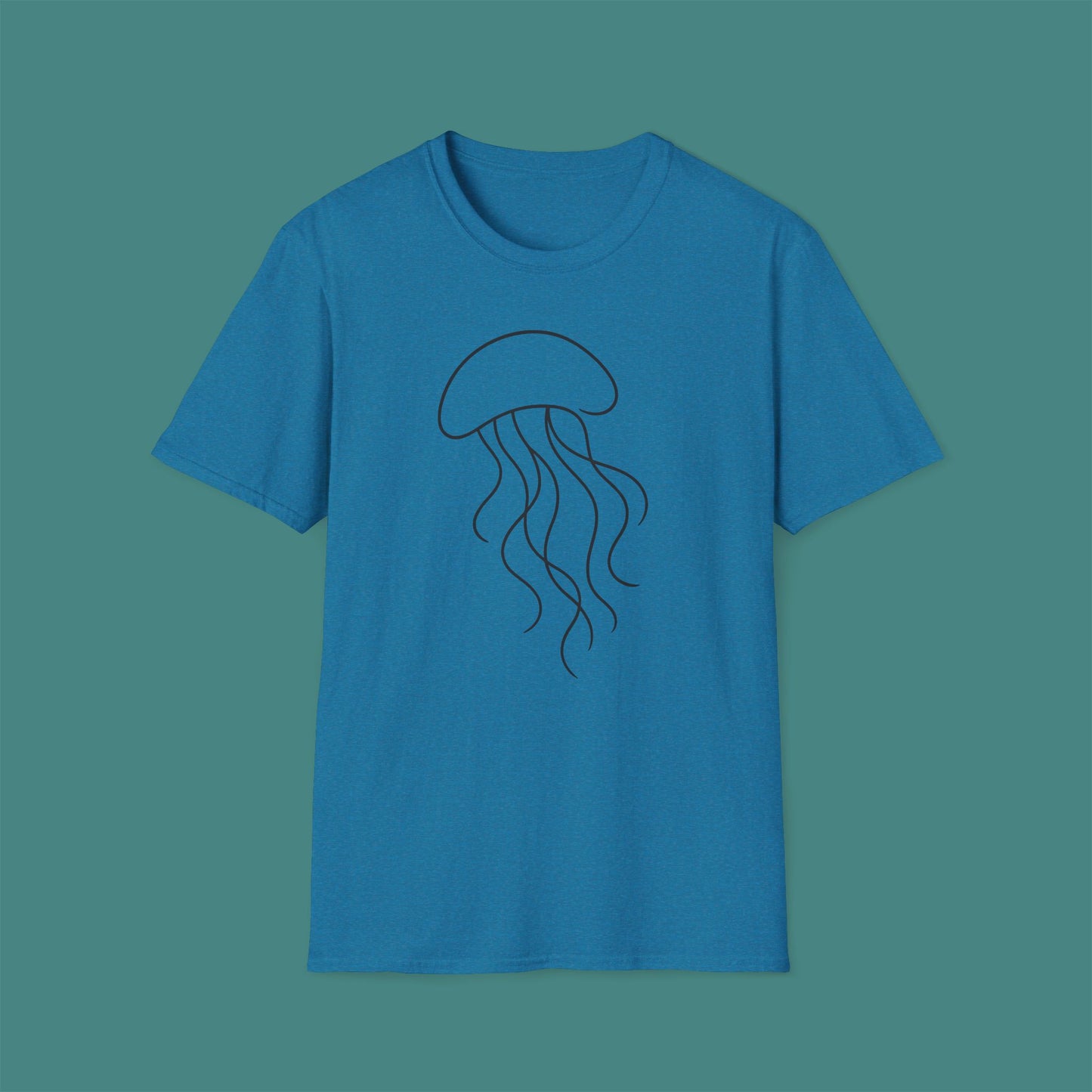 Minimalist Line Art Jellyfish Unisex T-Shirt