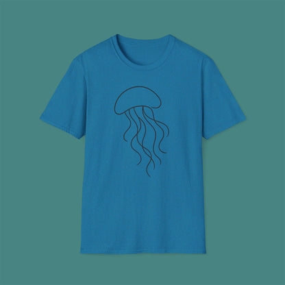 Minimalist Line Art Jellyfish Unisex T-Shirt