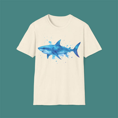 Watercolor Splash Shark Unisex T-Shirt