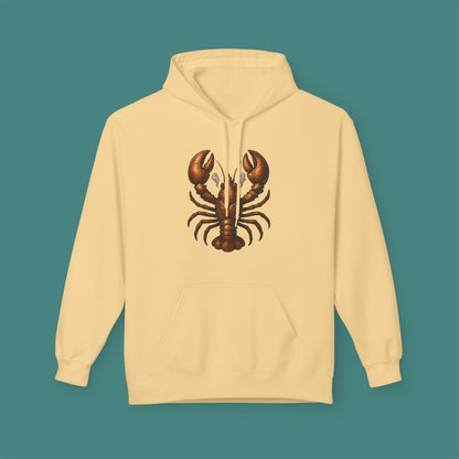 Steampunk Mechanical Lobster Fleece Unisex Hoodie