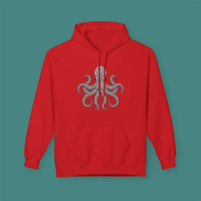 Intricate Mandala Octopus Fleece Unisex Hoodie