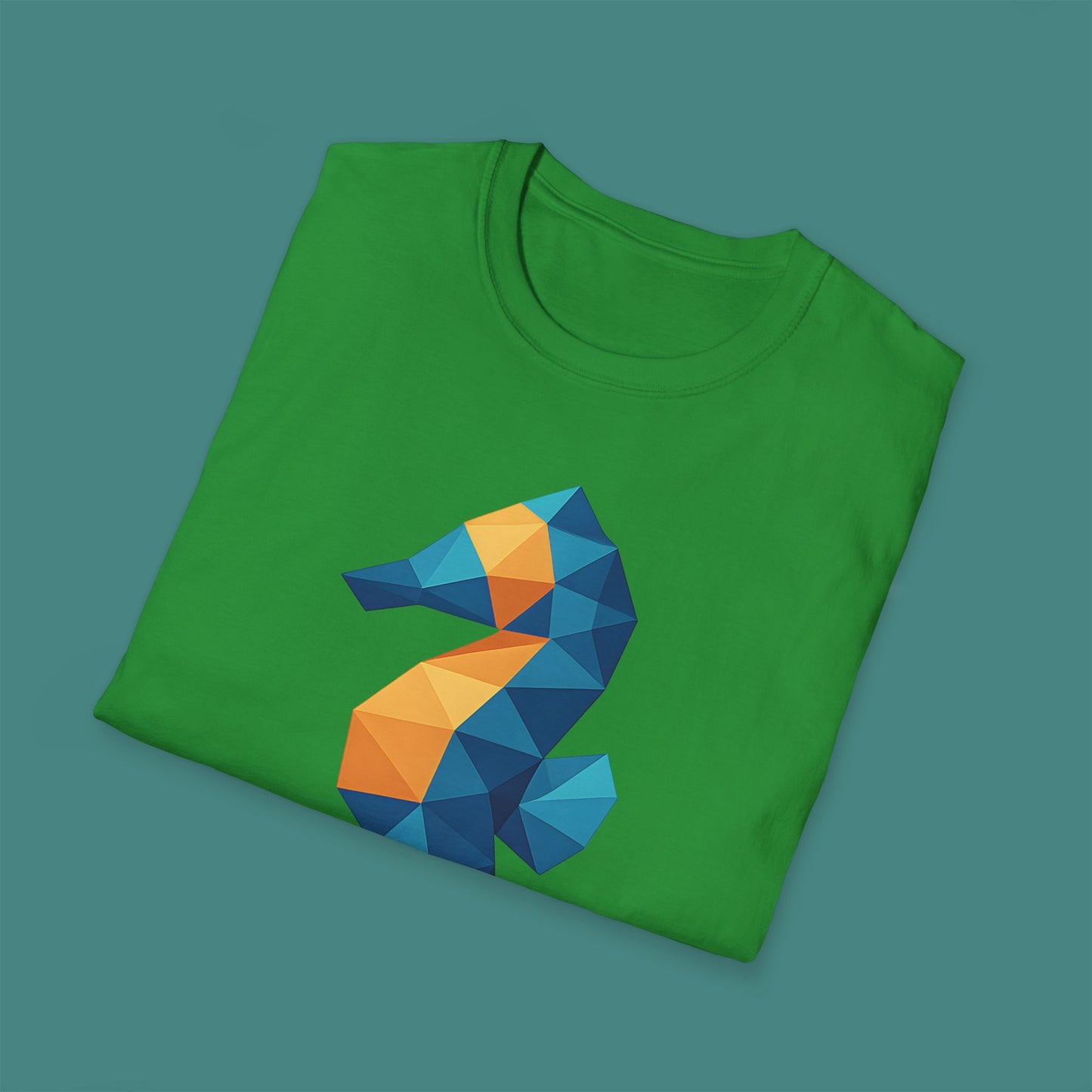 Geometric Polygon Seahorse Unisex T-Shirt